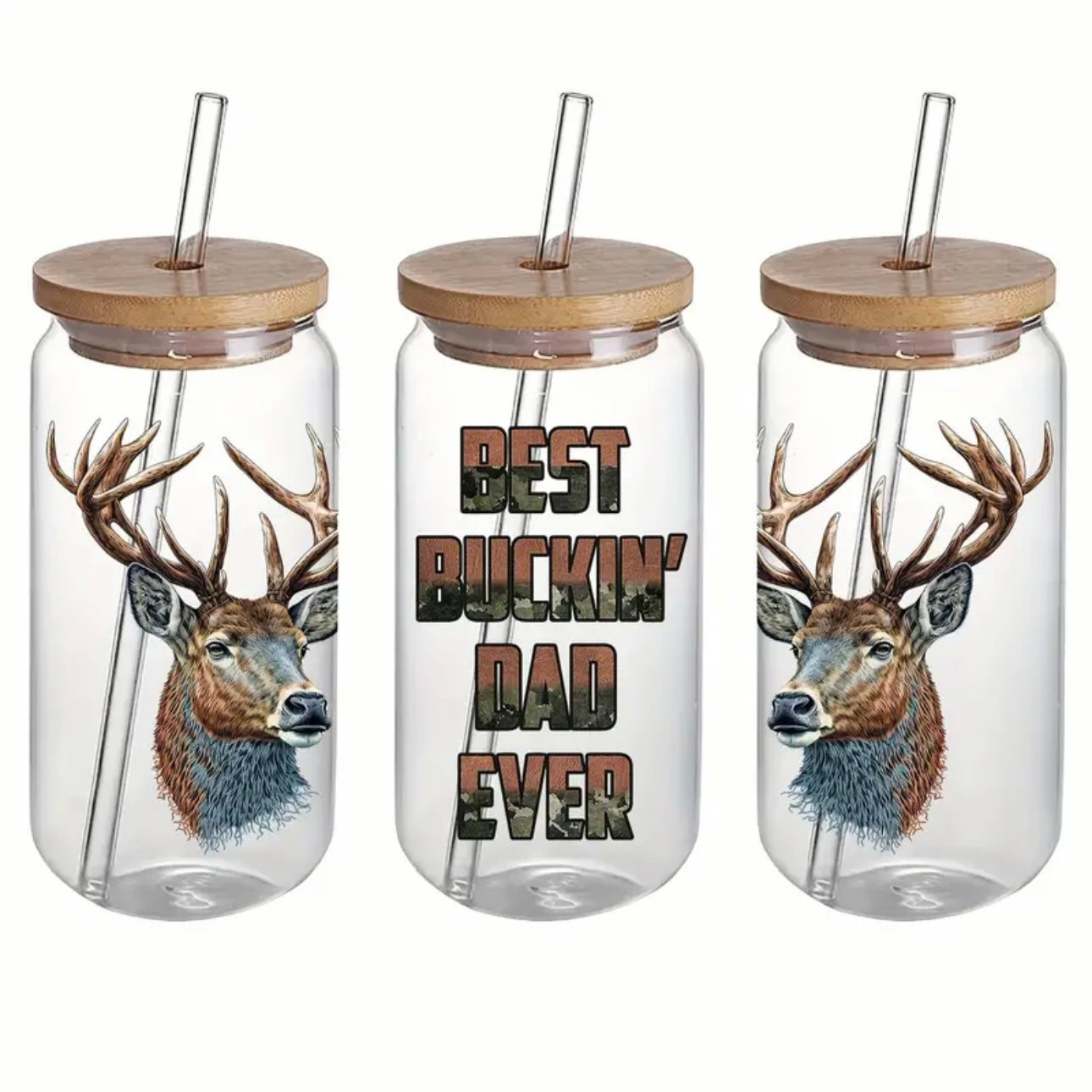 Dad Design 16 oz Libbey Glass Cup | UV DTF