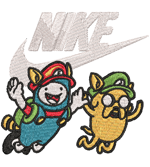 ADVENTURE TIME NIKE | Stitch With ease: Embroidery Repositional Hooping Design for multi-position stitching 4X6 Design