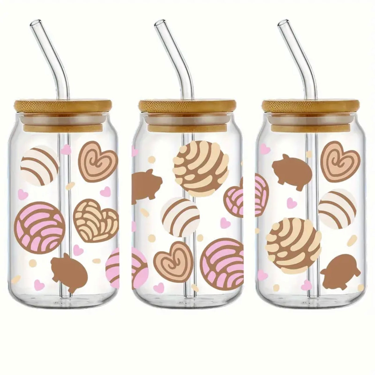 Donut Design 16 oz Libbey Glass Cup | UV DTF