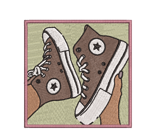 CONVERSE | Patch Digital Embroidery Patch Template | Instant Download | DIY Craft File