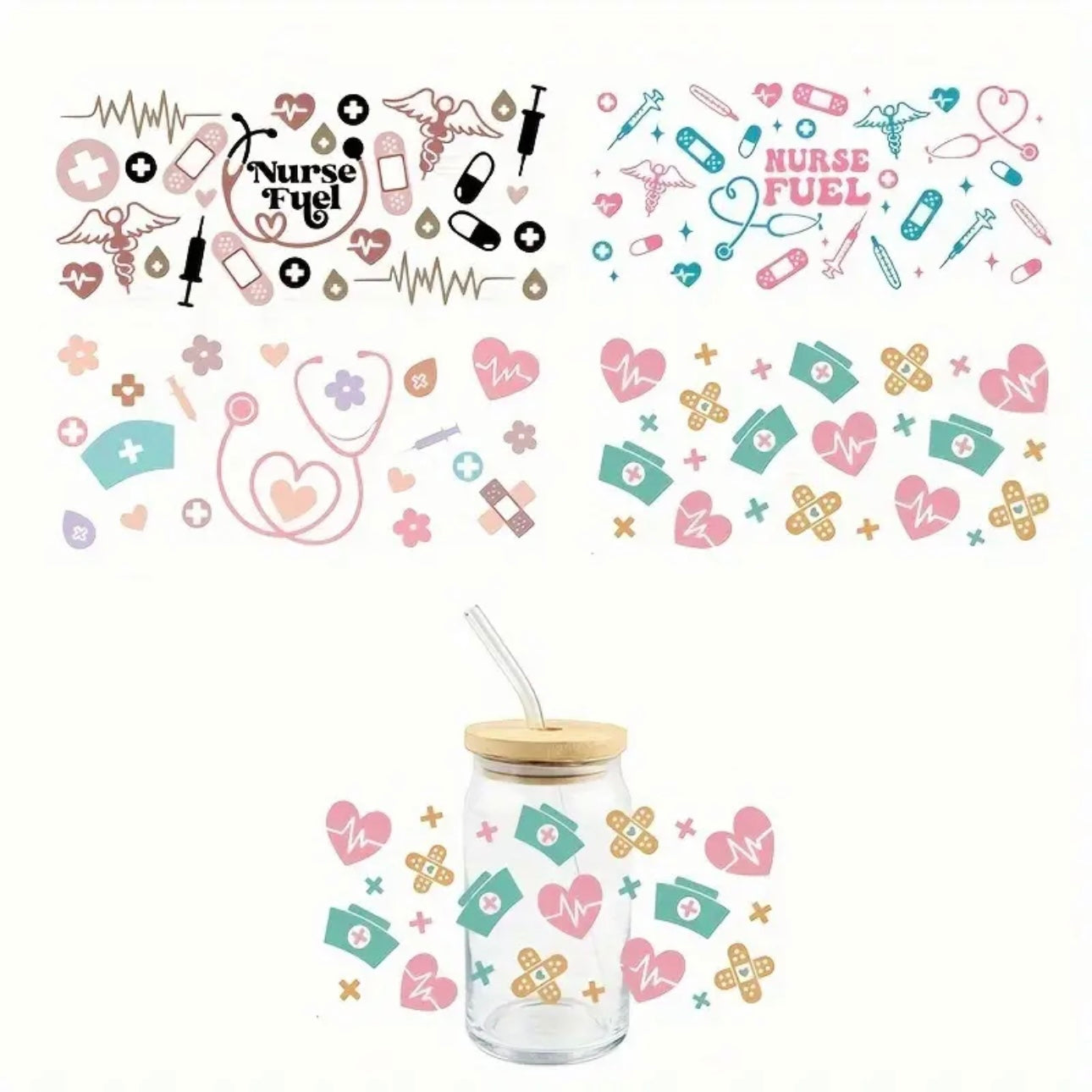 Nurse 16 oz Libbey Glass Cup | UV DTF