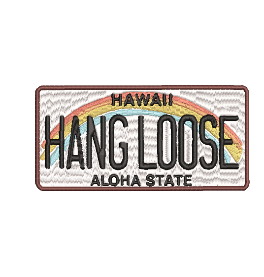 HAWAII TAG Stitch with ease: Embroidery Repositional Hooping Design for multi-position stitching 4X6 Design