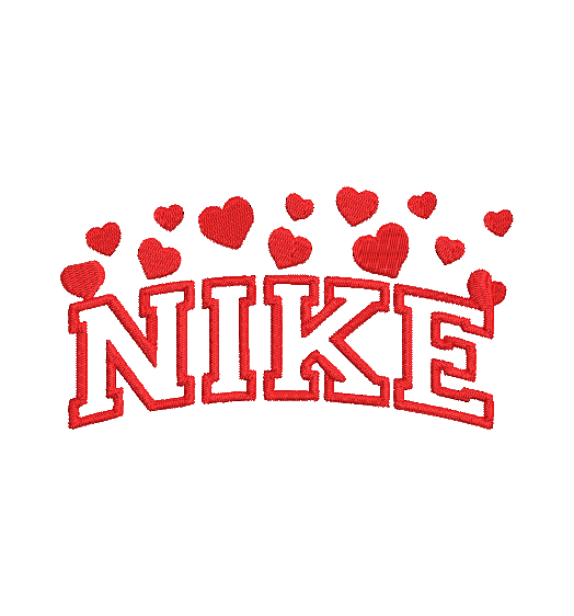 HEART VALENTINE NIKE | Stitch With ease: Embroidery Repositional Hooping Design for multi-position stitching 4X6 Design