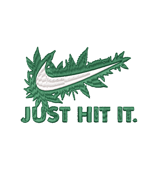 JUST HIT IT NIKE | Stitch With ease: Embroidery Repositional Hooping Design for multi-position stitching 4X6 Design