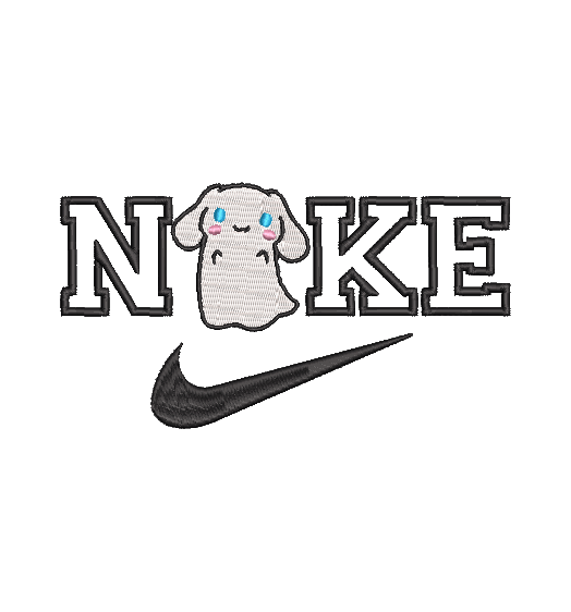 CINNAMONROLL GHOST NIKE | Stitch With ease: Embroidery Repositional Hooping Design for multi-position stitching 4X6 Design