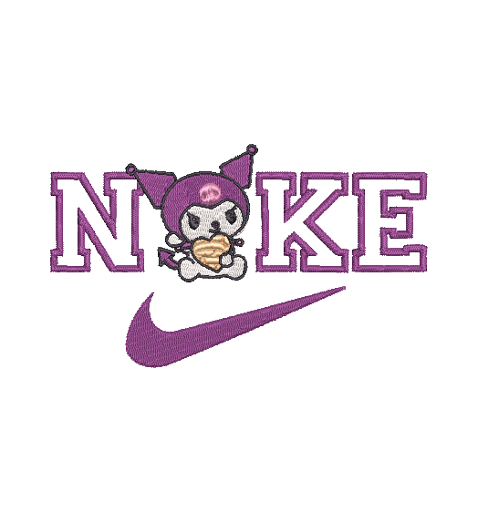 KUROMI CONCHA NIKE | Stitch With ease: Embroidery Repositional Hooping Design for multi-position stitching 4X6 Design