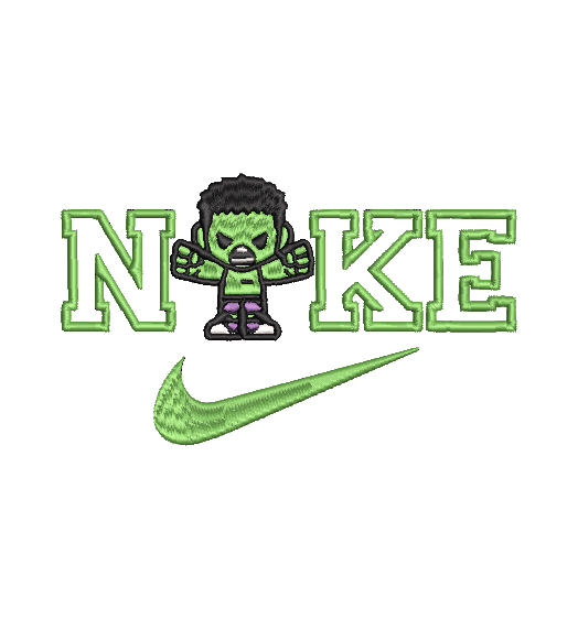 HULK NIKE | Stitch With ease: Embroidery Repositional Hooping Design for multi-position stitching 4X6 Design