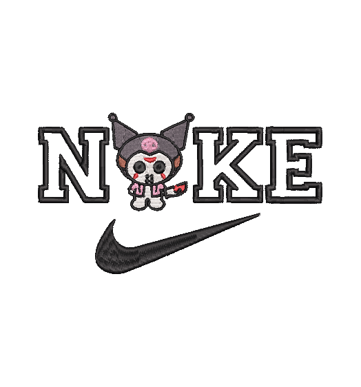 KUROMI JASON VOORHEES NIKE | Stitch With ease: Embroidery Repositional Hooping Design for multi-position stitching 4X6 Design