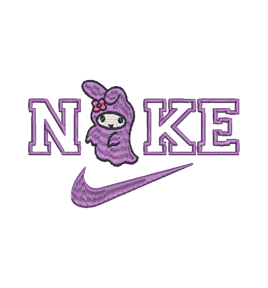 MELODY GHOST NIKE | Stitch With ease: Embroidery Repositional Hooping Design for multi-position stitching 4X6 Design