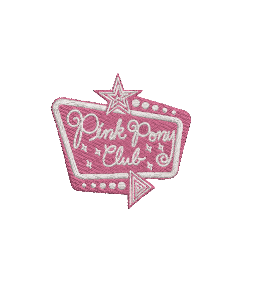 PINK PONY CLUB SIGN | Stitch With ease: Embroidery Repositional Hooping Design for multi-position stitching 4X6 Design