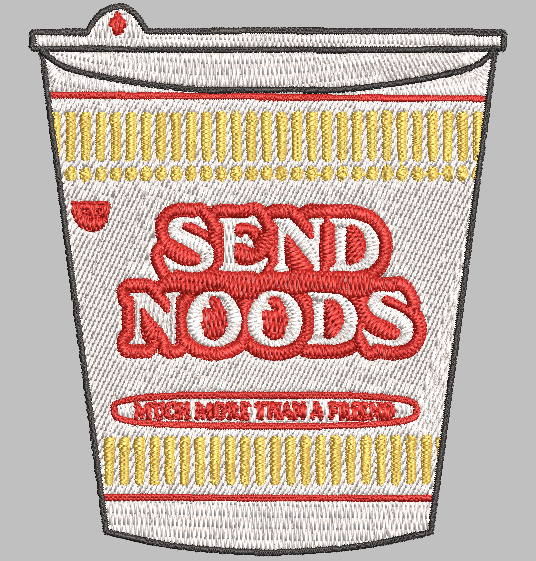 SEND NOODS | Custom Designs 4x4 Machine Embroidery Design