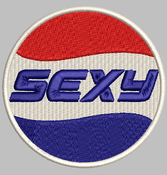 SEXY | Patch Digital Embroidery Patch Template | Instant Download | DIY Craft File