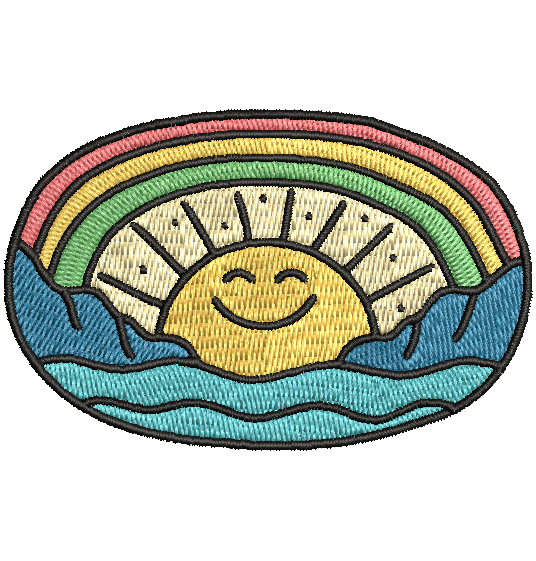 SMILEY | Patch Digital Embroidery Patch Template | Instant Download | DIY Craft File