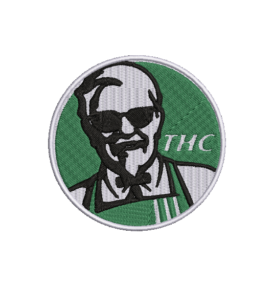 THC | Patch Digital Embroidery Patch Template | Instant Download | DIY Craft File