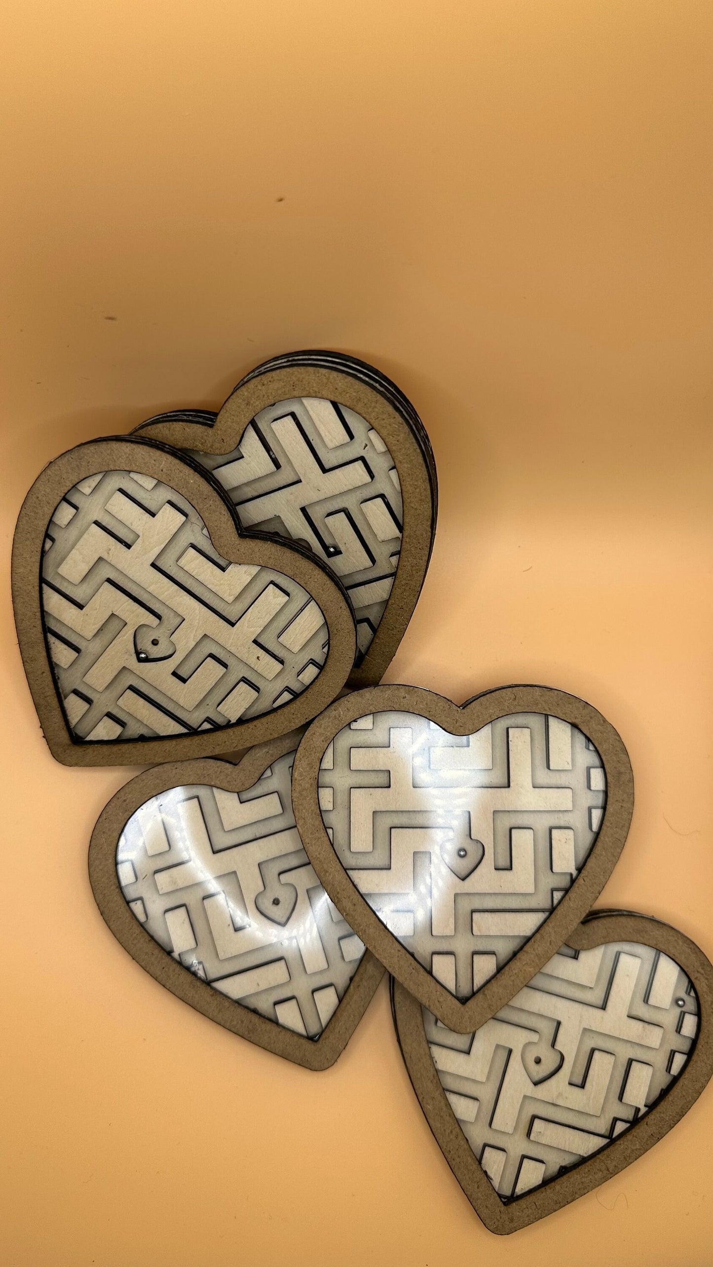 SVG, XCS, PDF, Ai Heart maze Laser svg, Glowforge & Xtool Valentines design, Commercial Use Digital Design