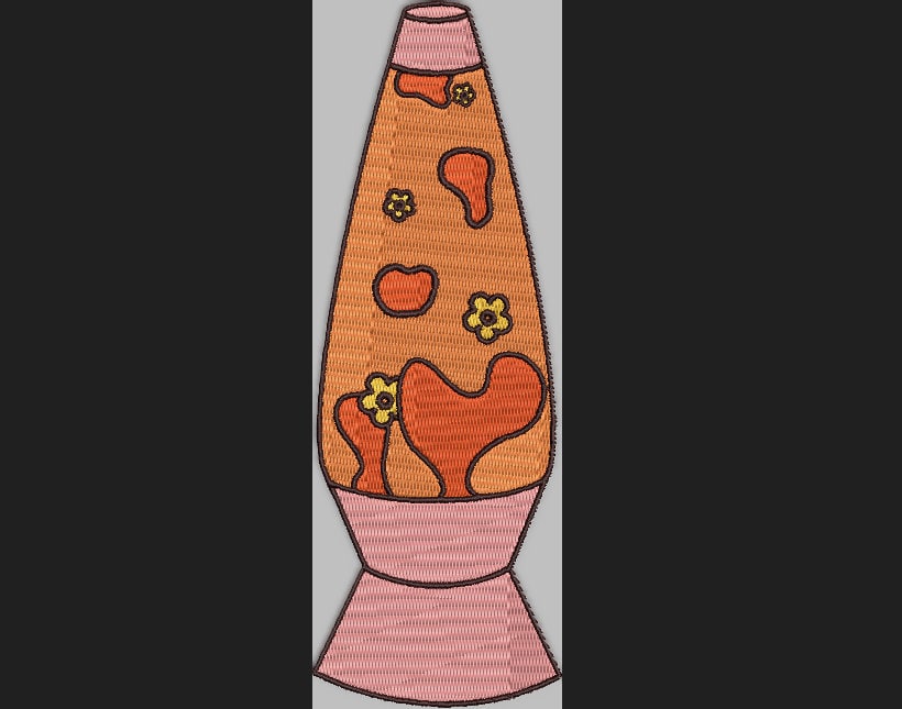 Lava Lamp- Stitch with ease: Embroidery Repositional Hooping Design for multi-position stitching 4X6 Design