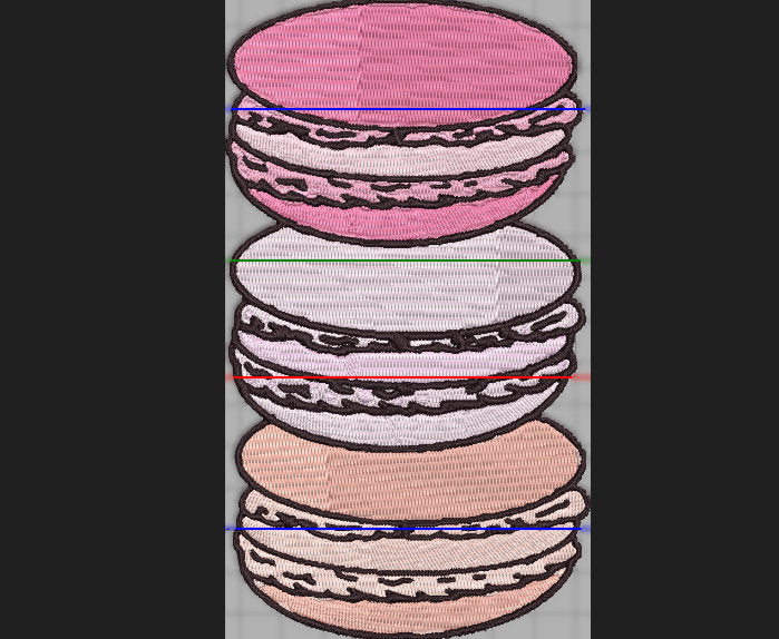 Macaroon- Stitch with ease: Embroidery Repositional Hooping Design for multi-position stitching 4X6 Design