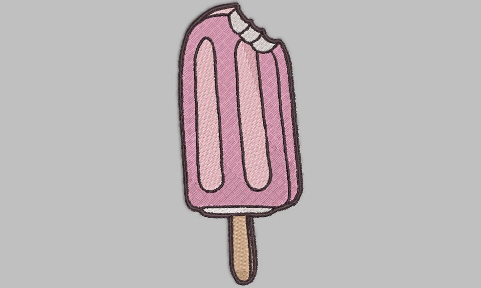 Popsicle- Stitch with ease: Embroidery Repositional Hooping Design for multi-position stitching 4X6 Design
