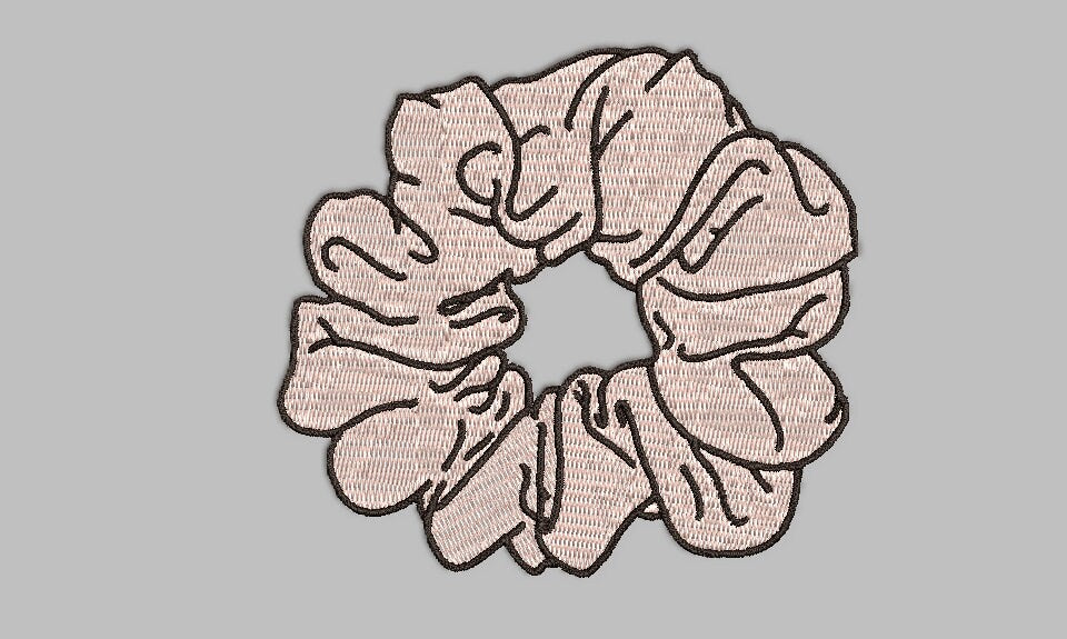 Scrunchie- Stitch with ease: Embroidery Repositional Hooping Design for multi-position stitching 4X6 Design