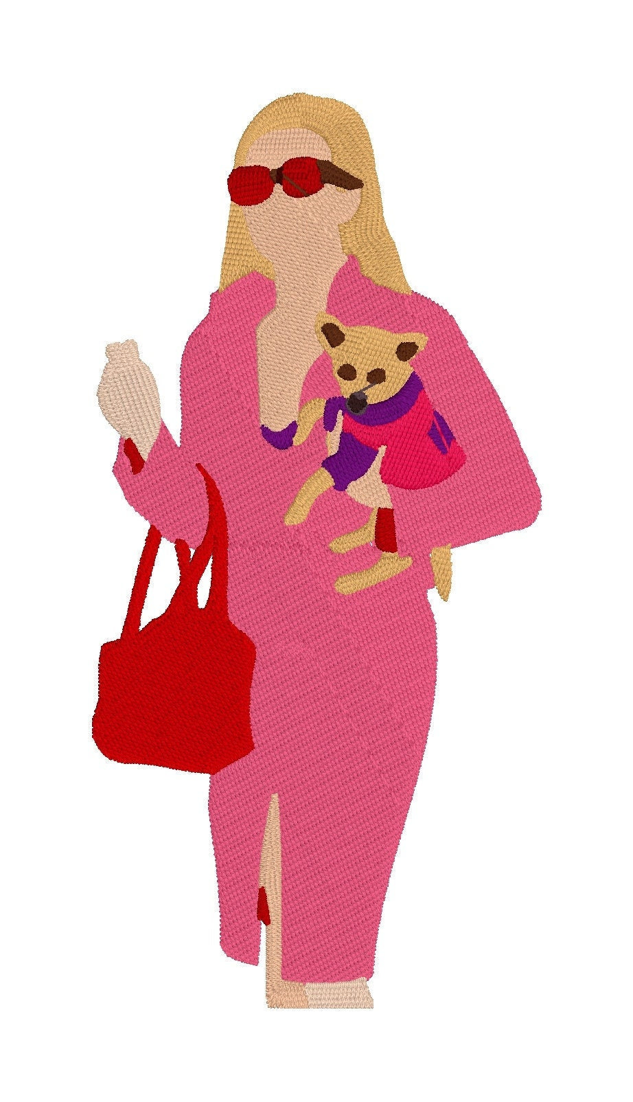 Legally Blonde- Stitch with ease: Embroidery Repositional Hooping Design for multi-position stitching 4X6 Design