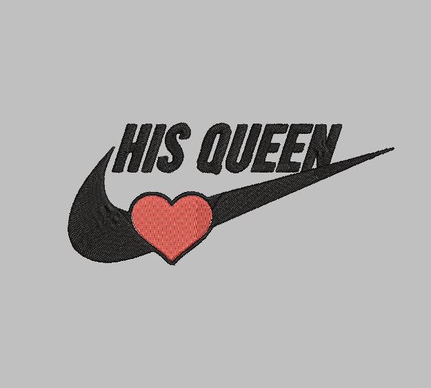 HIS AND HER NIKE Stitch with ease: Embroidery Repositional Hooping Design for multi-position stitching 4X6 Design