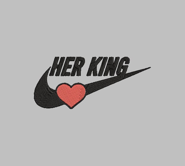 HIS AND HER NIKE Stitch with ease: Embroidery Repositional Hooping Design for multi-position stitching 4X6 Design