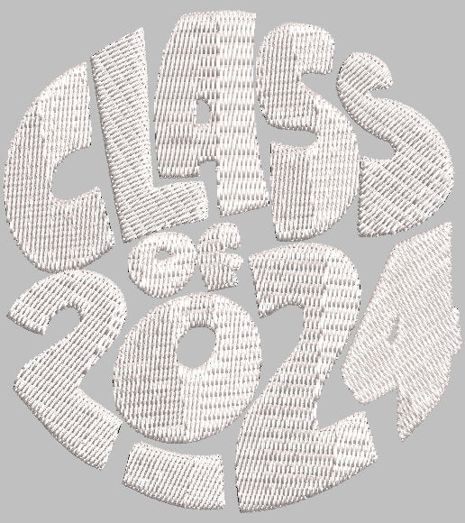 CLASS OF 2024 Custom Designs 4x4 Machine Embroidery Design