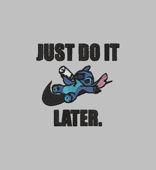 NIKE Stitch Do It Later Custom Designs 4x4 Machine Embroidery Design