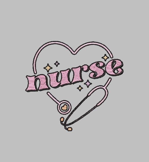 Nurse Stethoscope Custom Designs 4x4 Machine Embroidery Design
