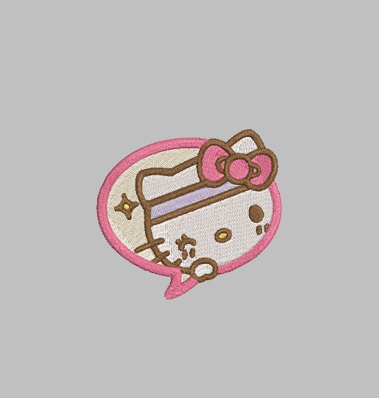 HELLO KITTY QUOTE Custom Designs 4x4 Machine Embroidery Design