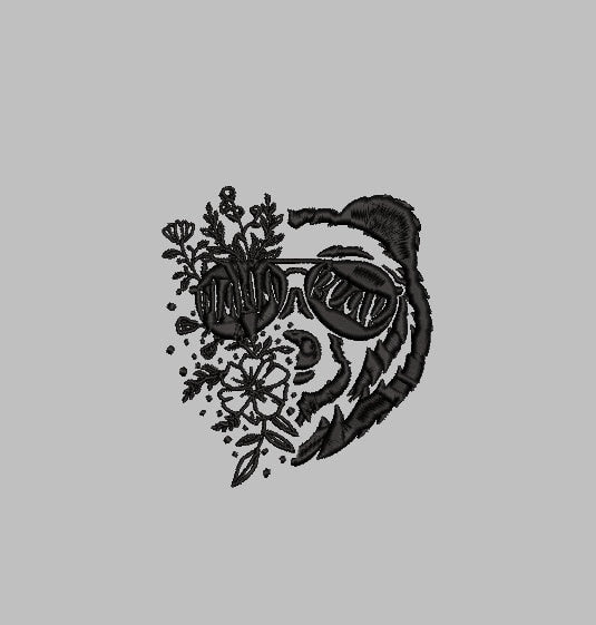 MAMA BEAR FLOWERS Custom Designs 4x4 Machine Embroidery Design