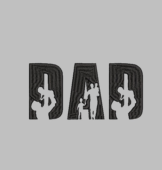 DAD Stitch with ease: Embroidery Repositional Hooping Design for multi-position stitching 4X6 Design