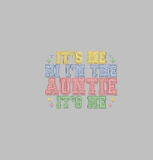 ITS ME AUNTIE Stitch with ease: Embroidery Repositional Hooping Design for multi-position stitching 4X6 Design