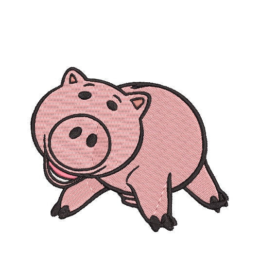TOY PIG Stitch with ease: Embroidery Repositional Hooping Design for multi-position stitching 4X6 Design
