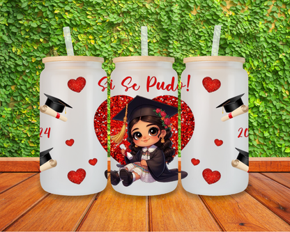 SI SE PUDO Design 16 oz Libbey Glass Cup |SUBLIMATION