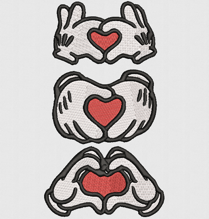 MICKEY HANDS Stitch with ease: Embroidery Repositional Hooping Design for multi-position stitching 4X6 Design