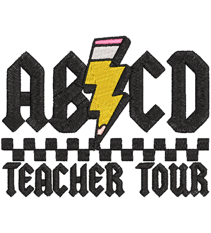ABCD TEACHER TOUR   | Stitch With ease: Embroidery Repositional Hooping Design for multi-position stitching 4X6 Design
