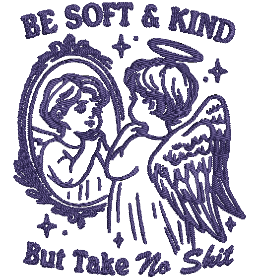 BE SOFT & KIND   | Stitch With ease: Embroidery Repositional Hooping Design for multi-position stitching 4X6 Design