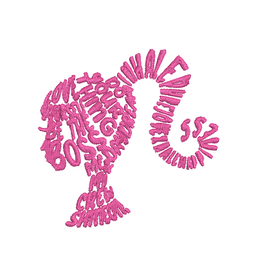 BARBIE INSPIRATION  | Stitch With ease: Embroidery Repositional Hooping Design for multi-position stitching 4X6 Design