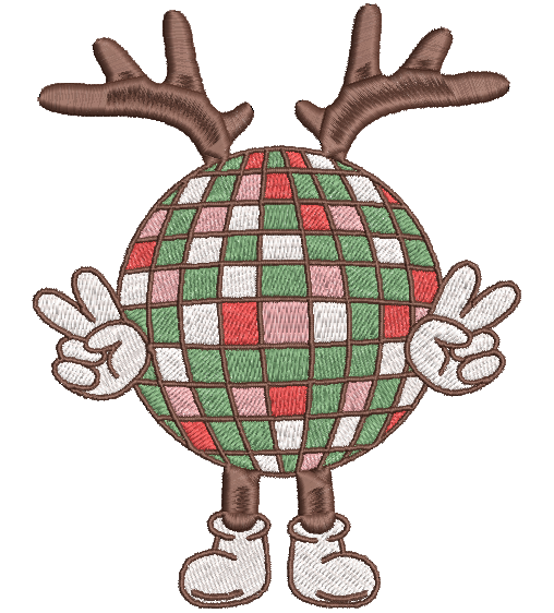 DISCO CHRISTMAS   | Stitch With ease: Embroidery Repositional Hooping Design for multi-position stitching 4X6 Design
