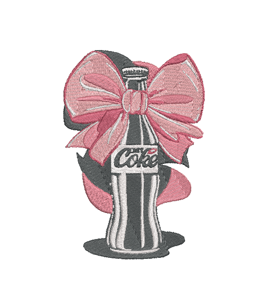 DIET COKE  | Stitch With ease: Embroidery Repositional Hooping Design for multi-position stitching 4X6 Design
