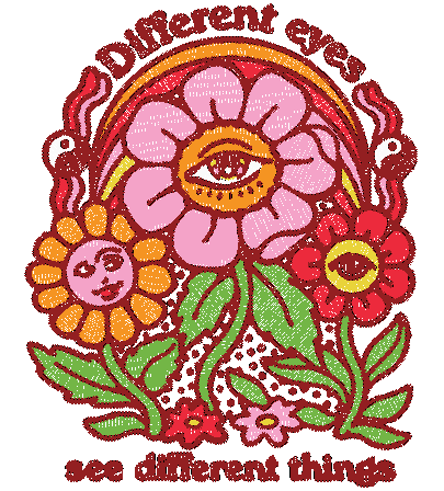 DIFFERENT EYES SEE DIFFERENT THINGS  | Stitch With ease: Embroidery Repositional Hooping Design for multi-position stitching 4X6 Design