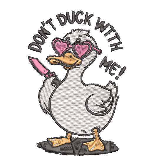 DON'T DUCK WITH ME   | Stitch With ease: Embroidery Repositional Hooping Design for multi-position stitching 4X6 Design