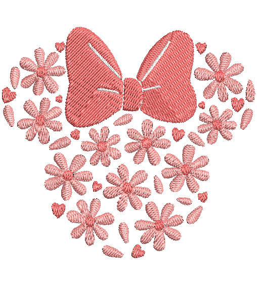 MINNIE FLOWERS | Custom Designs 4x4 Machine Embroidery Design
