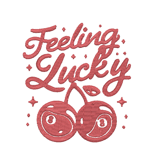 FEELING LUCK CHERRIES  | Stitch With ease: Embroidery Repositional Hooping Design for multi-position stitching 4X6 Design