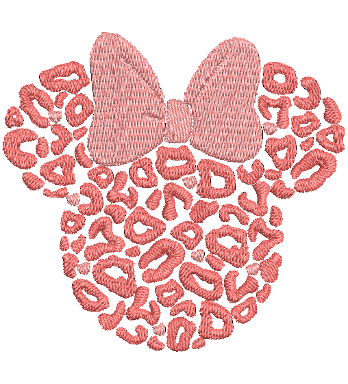 MINNIE LEOPARD | Custom Designs 4x4 Machine Embroidery Design