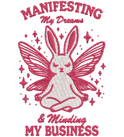 MANIFESTING MY DREAMS | Stitch With ease: Embroidery Repositional Hooping Design for multi-position stitching 4X6 Design