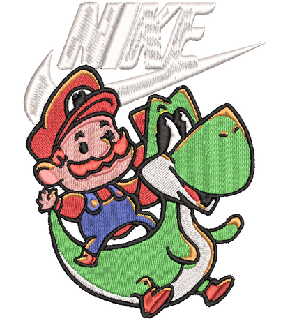 MARIO NIKE   | Stitch With ease: Embroidery Repositional Hooping Design for multi-position stitching 4X6 Design