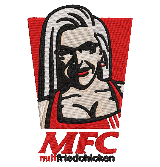 MILF FRIED CHICKEN | Stitch With ease: Embroidery Repositional Hooping Design for multi-position stitching 4X6 Design