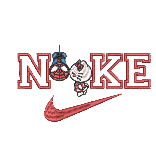 NIKE SPIDERMAN & HELLO KITTY NIKE   | Stitch With ease: Embroidery Repositional Hooping Design for multi-position stitching 4X6 Design